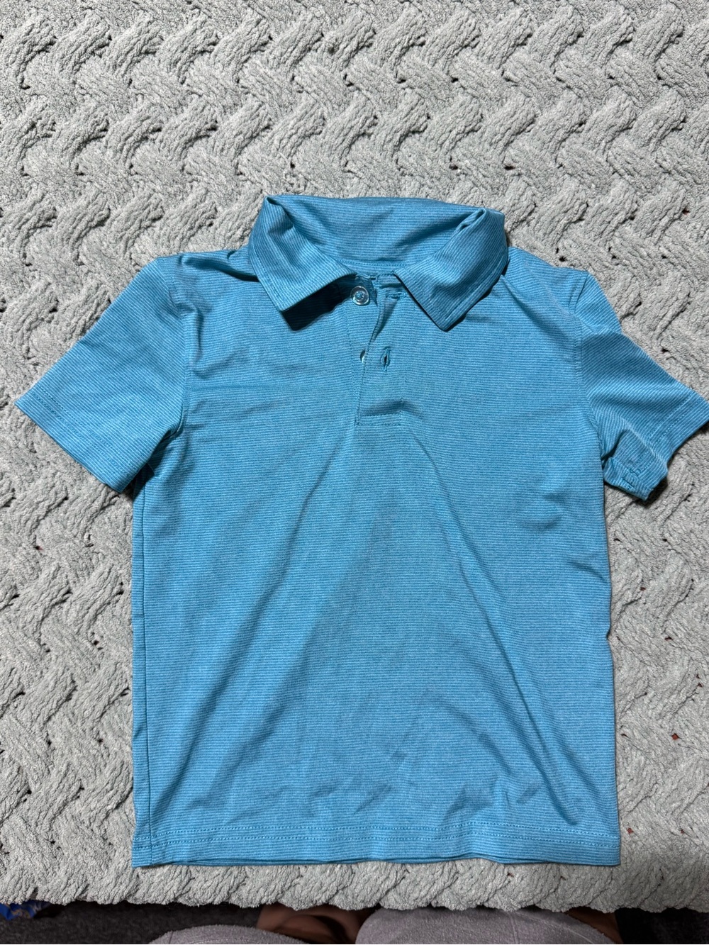 Boys 3t Short-Sleeve Polo Shirt in Teal Blue